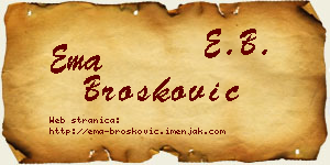 Ema Brošković vizit kartica
